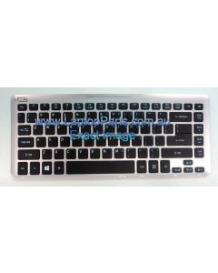 Acer Aspire V5 Series V5-431 V5-471 Replacement Laptop Keyboard with SILVER FRAME 60.M7LN1.027 MP-11F7 NEW