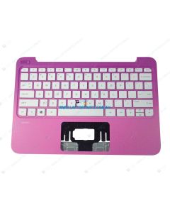 HP 11-D008TU K5C54PA Replacement Laptop Uppercase / Palmrest with US Keyboard (Light Pink) 793836-001 - GENUINE