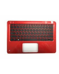 HP ProBook x360 11 G1 EE 1BZ55LA Replacement Laptop Upper Case / Palmrest with Keyboard (RED RADIANT) 918554-001 