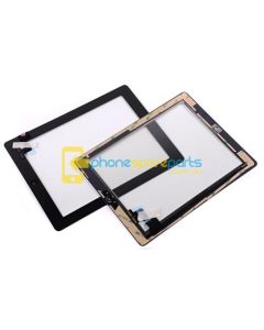 Apple iPad 2 touch screen with home button assembly and adhesive tape attached Black - AU Stock