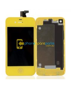 Apple iPhone 4S LCD and touch screen assembly + home button + back cover Yellow - AU Stock