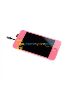 Apple iPod Touch 4 / 4th Gen LCD and touch screen assembly + Button Pink - AU Stock