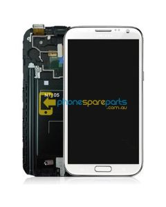 Galaxy Note 2 4G N7105 LCD and touch screen assembly with frame White - AU Stock
