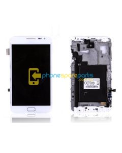 Galaxy Note N7000 LCD and touch screen assembly with frame White - AU Stock