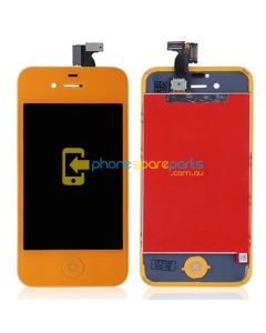 iPhone 4S LCD and touch screen assembly kit with button and back cover [Orange]