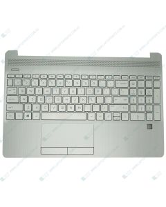 HP 15S-DU DW DY Replacement Laptop Keyboard with Top Cover Natural Silver FPR BL English L52154-001