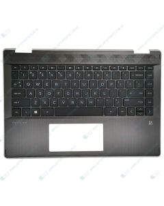 HP Pavilion X360 14-DH Replacement Laptop Upper Case / Palmrest with Keyboard Backlit Silver Edge L53795-001