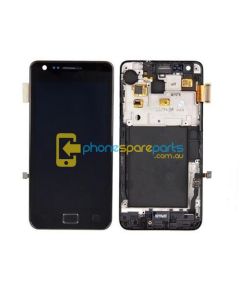 Samsung Galaxy S2 i9100 screen display assembly Black with frame