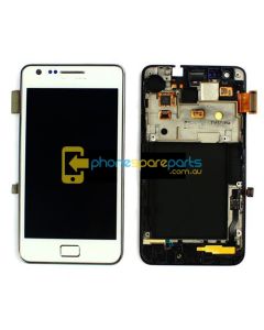 Samsung Galaxy S2 i9100 screen display assembly White without frame