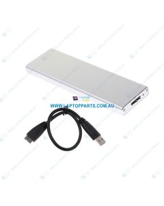Apple MacBook Air A1370 A1369 2010-2011 Replacement Laptop USB 3.0 Enclosure Adapter for 6+12Pin SSD (Solid State Drive) - (White Silver)