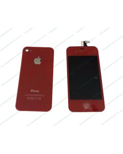 Apple iPhone 4S LCD and Touch Screen Assembly with Home Button and Back Cover DARK RED - AU Stock
